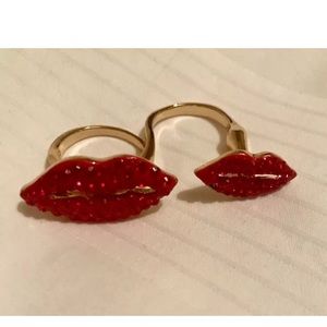SOLD Butler Wilson Marilyn Monroe Double Lip Ring